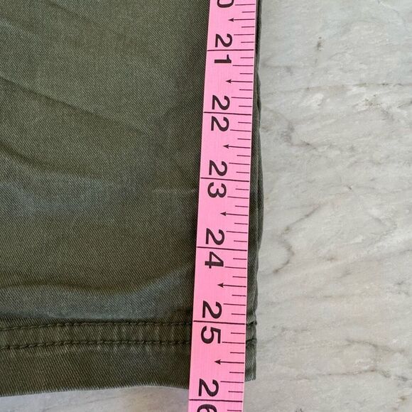 Old Navy Pixie Flat Front Pants Army Green cotton Stretch ankle size 20 - Picture 7 of 7